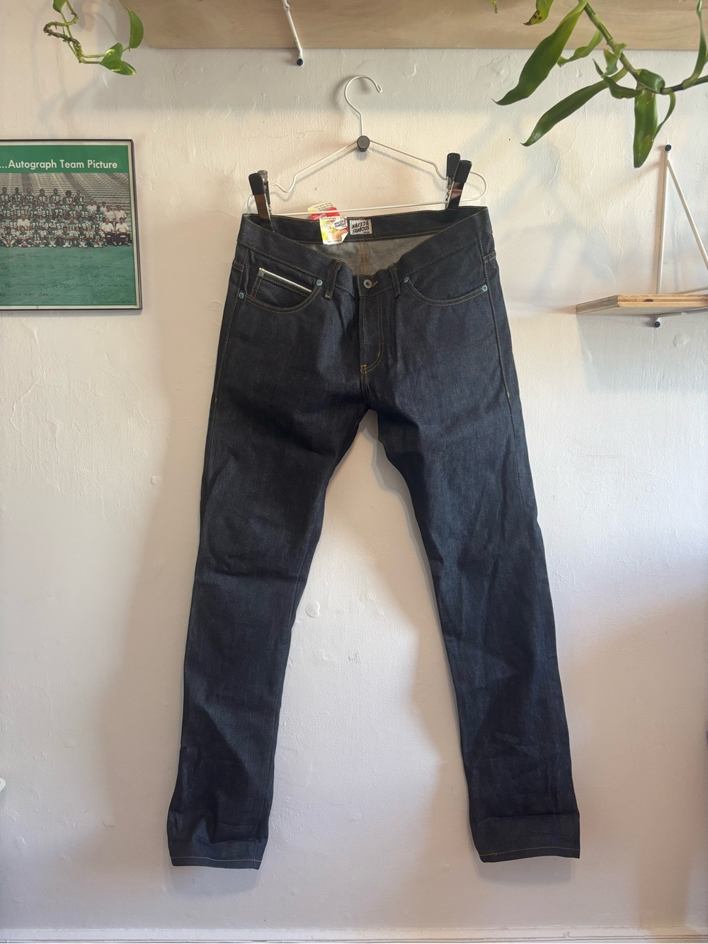 Naked & Famous Denim Slim Straight Dark Indigo Jeans